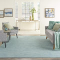 Nourison Home Positano 5' x 7' Aqua Fabric Modern Area Rug (5' x 7')