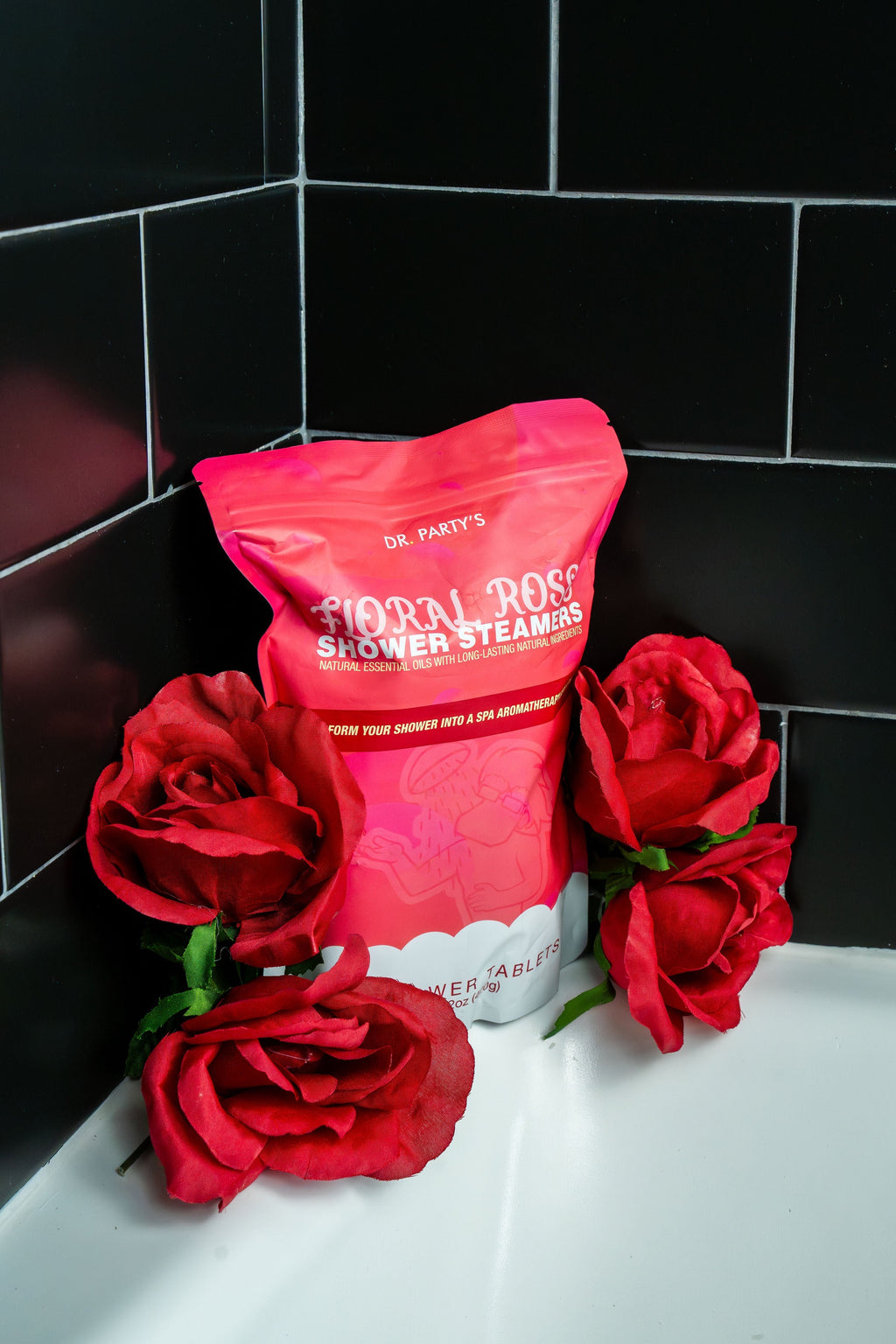 Floral Rose Scented Shower Steamers - Aromatherapy Shower Bombs, Dermatologist Approved, Pack of 14