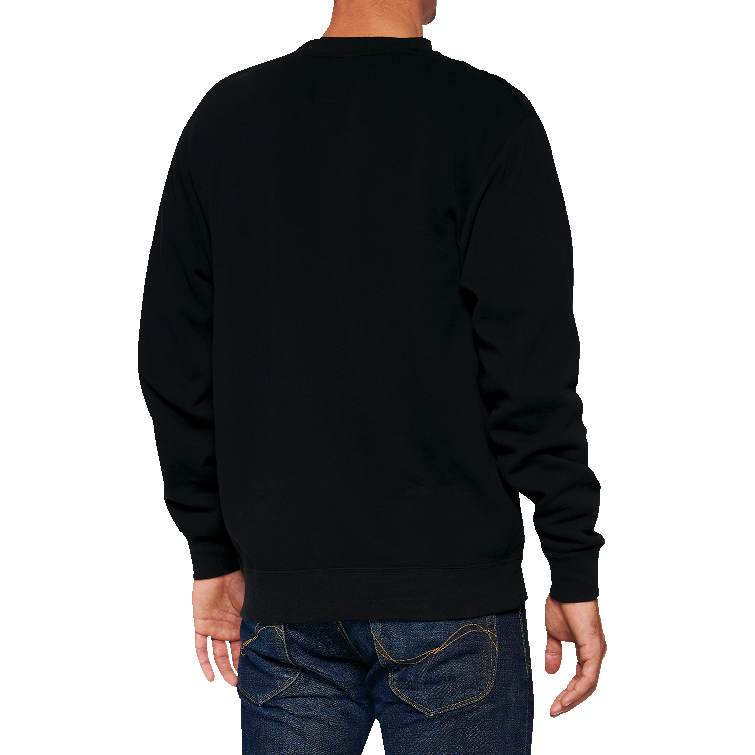 100% Icon Long-Sleeve Fleece Sweatshirt - Black - Large 20026-00002