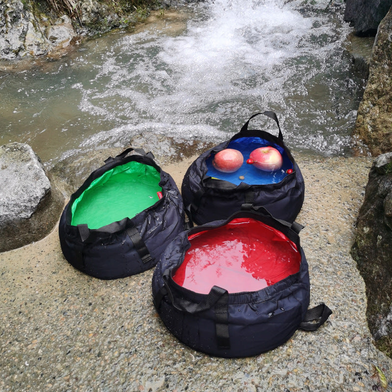 Fishing Basin Portable Travel Laundry Washbasin Foot Bag Bucket Outdoor Travel Basin