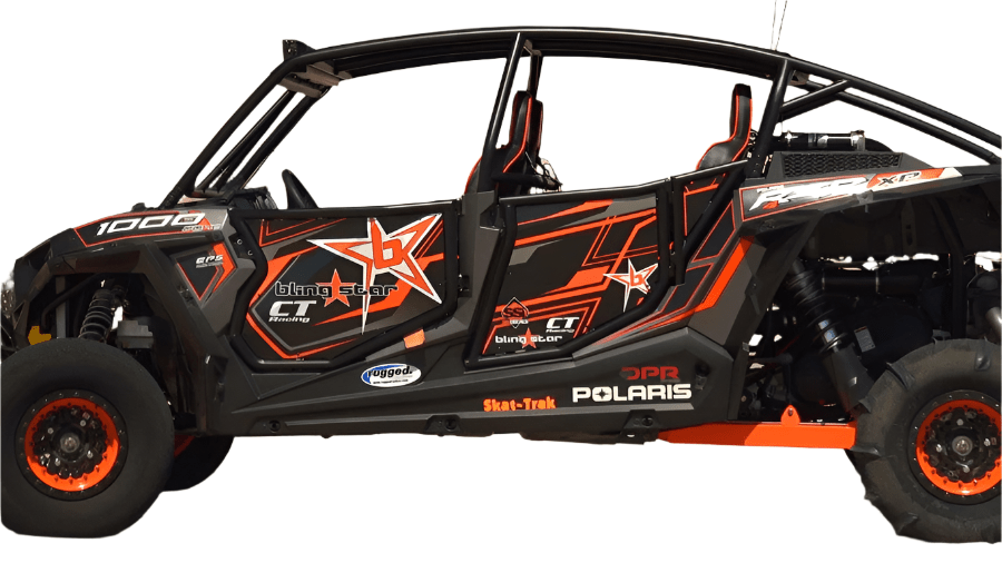 Blingstar Black Suicide Doors for Polaris RZR XP 1000 4 / Turbo 4 / Turbo S 4