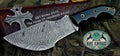 Knife in Hunted – 10" Damascus Steel with Buffalo Horn Handle