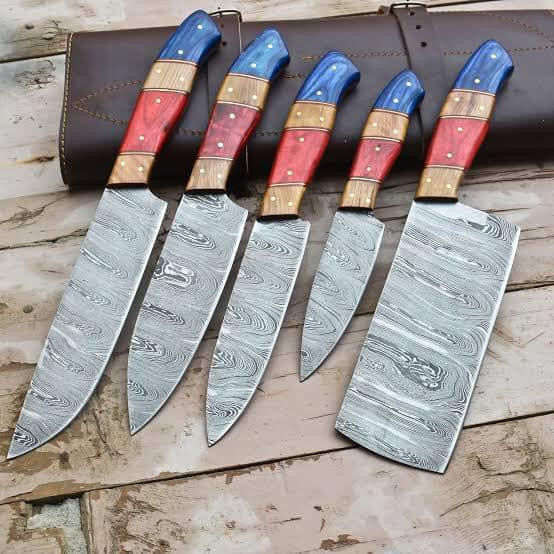Premium Custom Handmade Damascus Knife Set - 3-8 inch Blades
