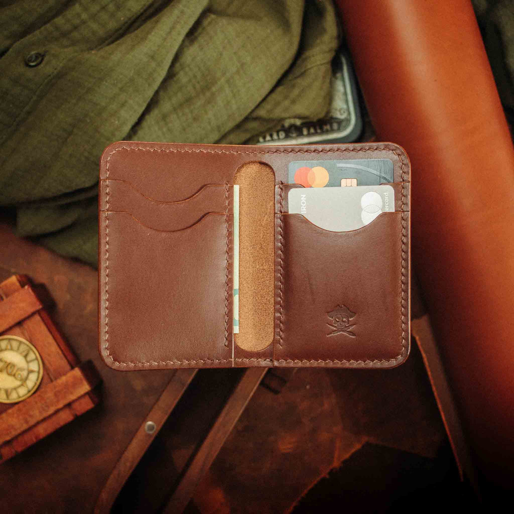 Pirate Goods Buccaneer Bifold Wallet – Slim Minimalist Leather EDC Card Holder