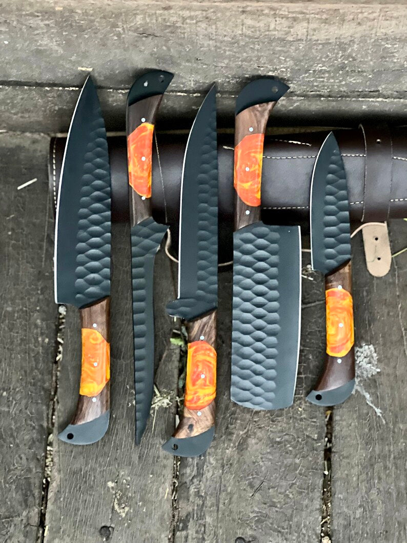 Here’s a fresh, seasonally tuned rewrite with trending keywords, perfect for SEO and gifting themes:  Product Title: Damascus Steel Handmade Chef Knife Set with Sharpener – Perfect Gift for Wife, Husband, or Valentine’s Day