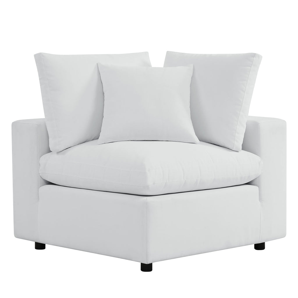 Commix Outdoor Sectional Sofa 5 Piece Sunbrella® White Collection at Patio Elegance