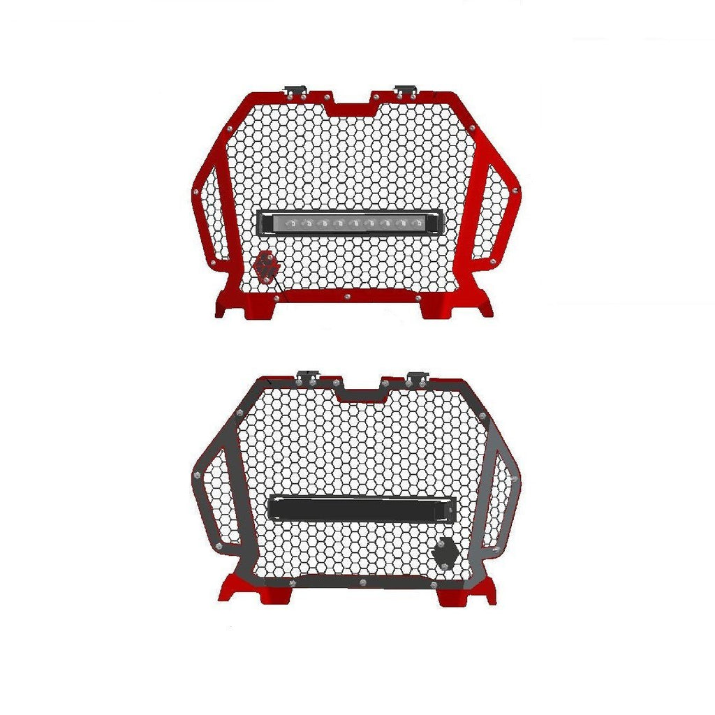 L&W Fab Custom Grill with Light Bar for RZR Turbo S / XP 1000 / Turbo