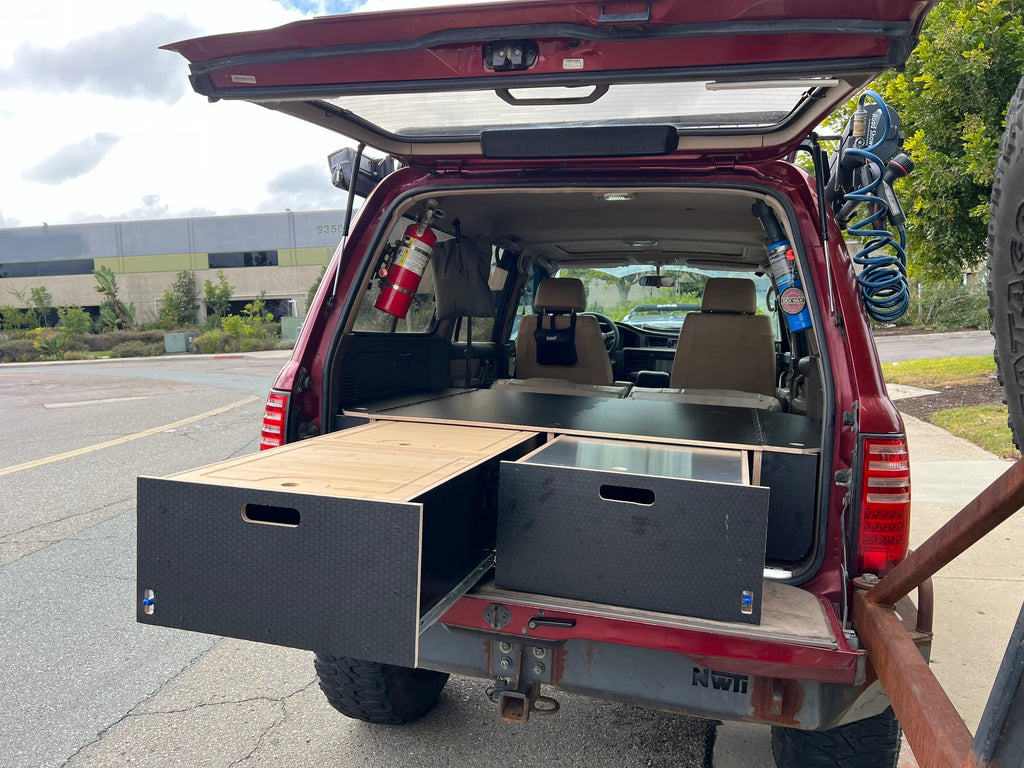 Land Cruiser 80 Series Dual Drawer Pre-Cut Kit! - 2 options
