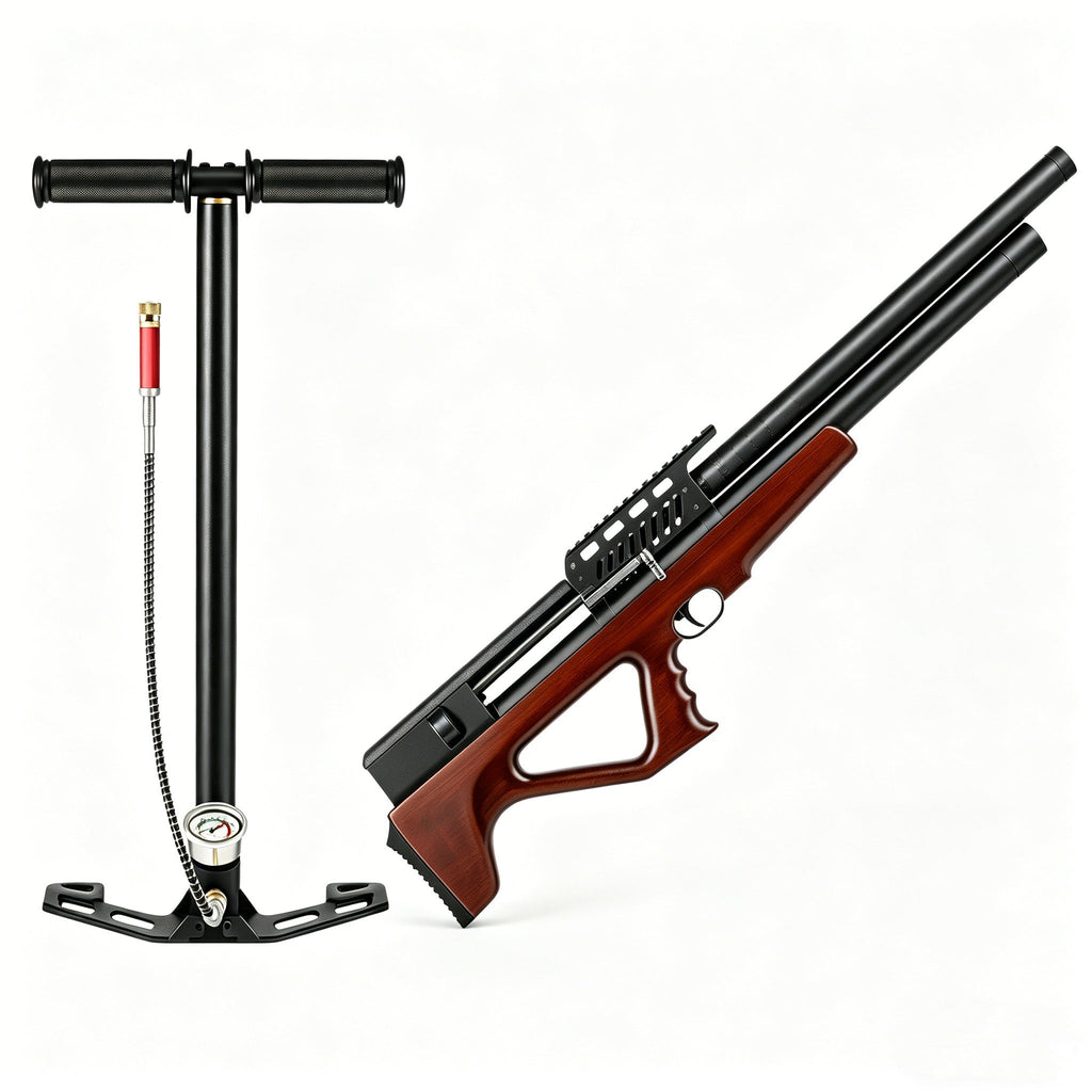 Pinty Striker - 9 Pellet .22/.25 Cal PCP Air Gun, 5.5/6.4 mm High Power Air Gun Rifle for Picatinny Rail