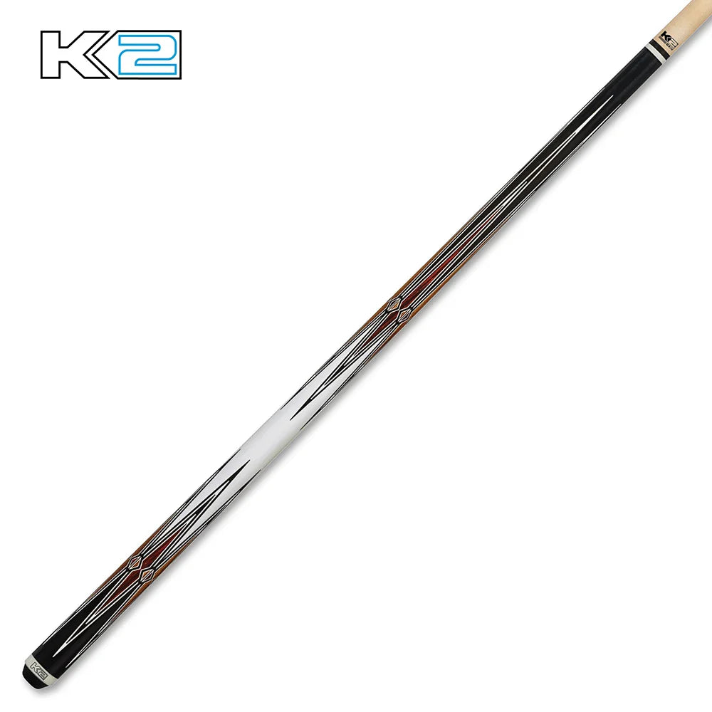 K2 KL131 Wrapless Cue With Gloss Black & Cocobolo Points