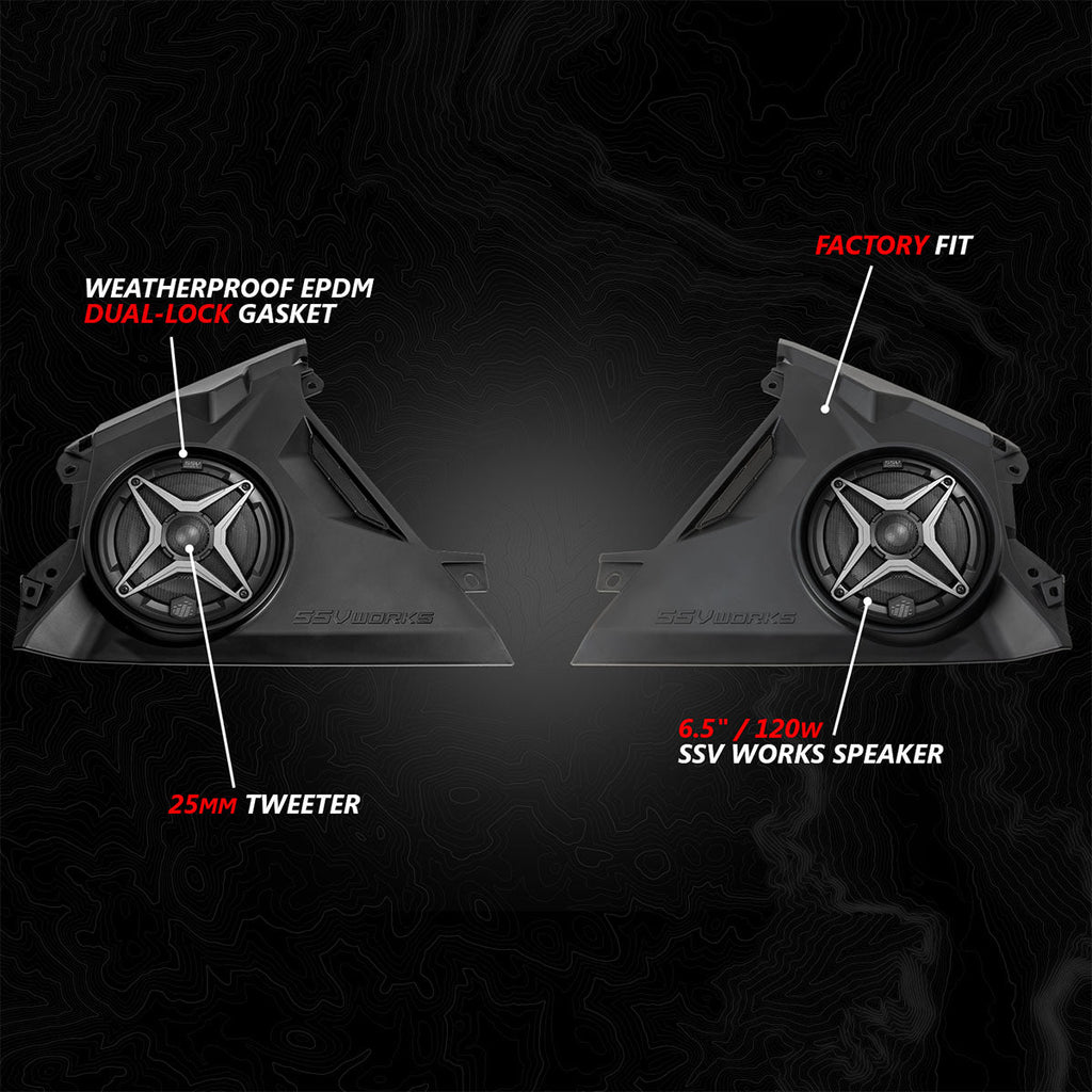 2024 Can-Am® Maverick R, Phase-4 A-Spec 800watt 5-Speaker System