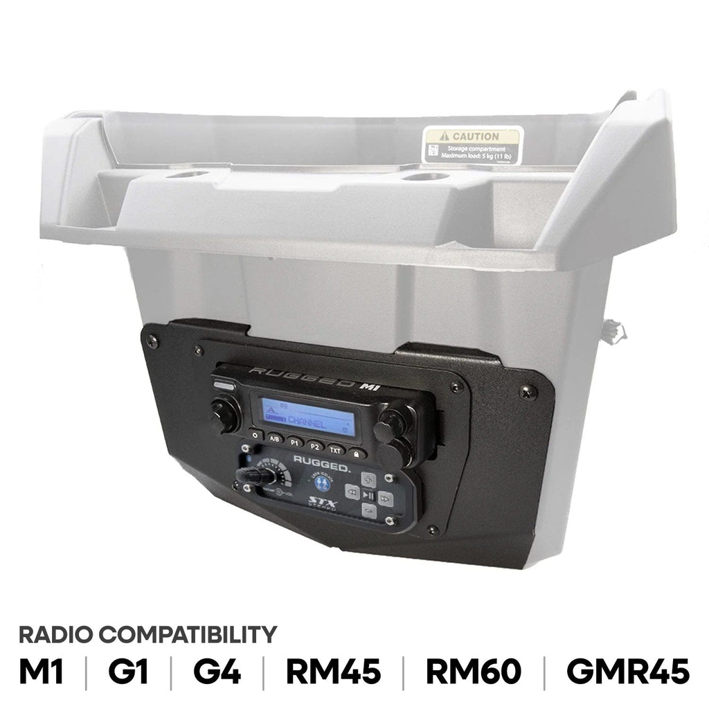 Commander and Maverick - Glove Box Multi-Mount Kit for Rugged UTV Radios and Intercoms - Rugged GMR25 / ABM25