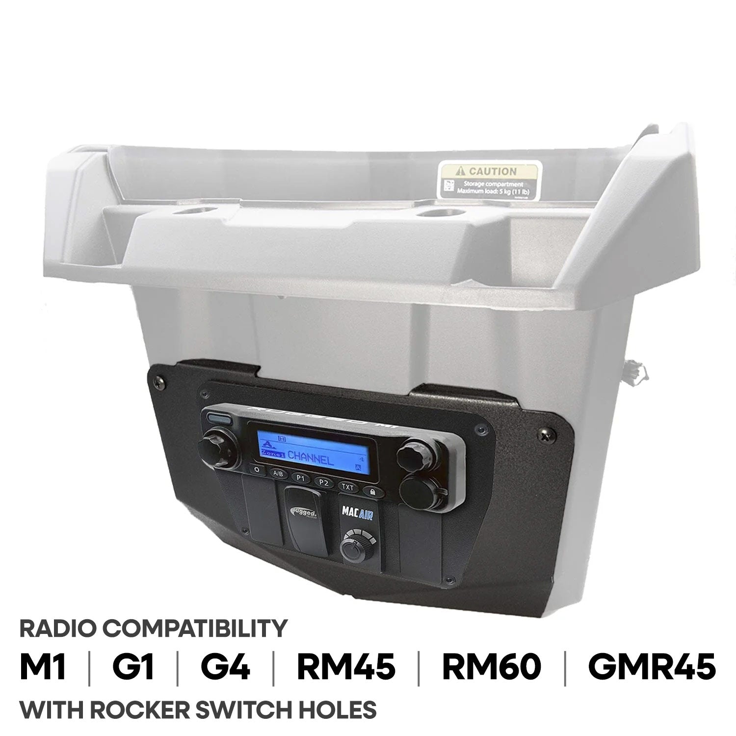Commander and Maverick - Glove Box Multi-Mount Kit for Rugged UTV Radios and Intercoms - Icom F5021