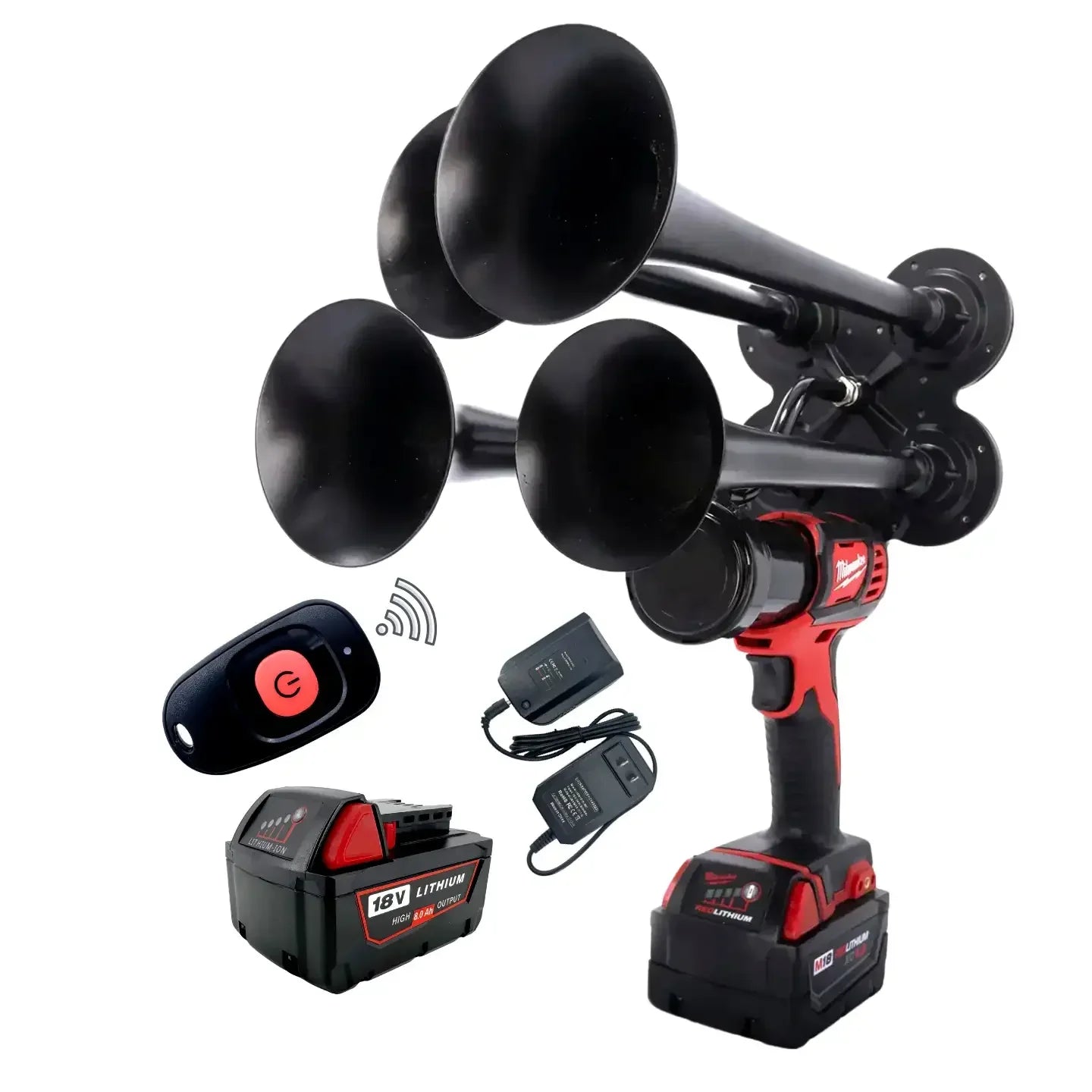 Train Horn for Milwaukee Batteries – Quad Pro