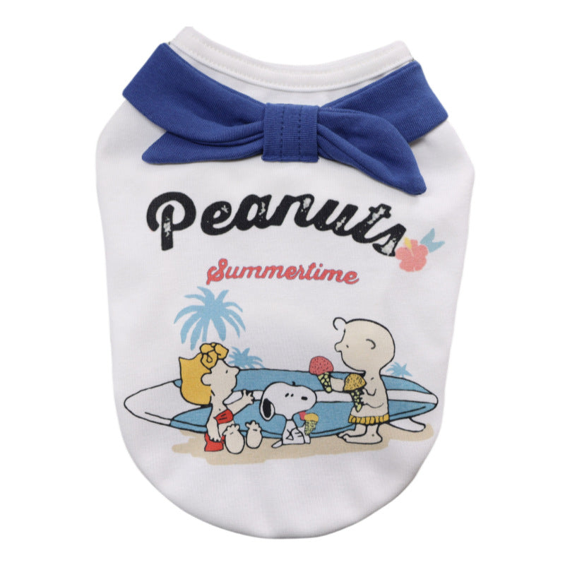 Dog T-shirt Navy Collar Peanuts