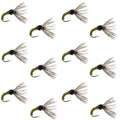 Olive Zebra Sakasa Kebari - 12 Tenkara Flies - Size 14