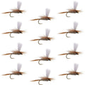 Hares Ear Parachute Classic Dry Fly - 12 Flies Hook Size 14