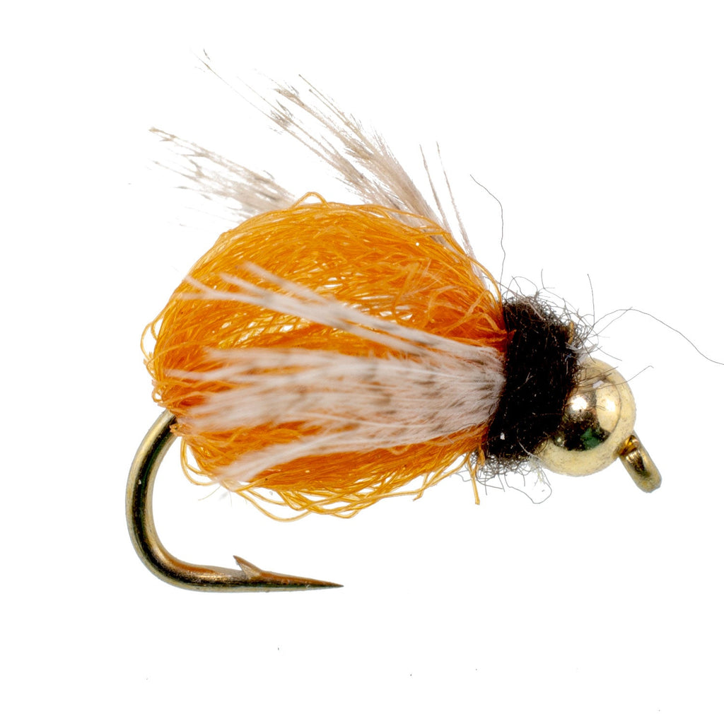 Bead Head LaFontaine Amber Deep Sparkle Caddis Pupa - 6 Flies Hook Size 16