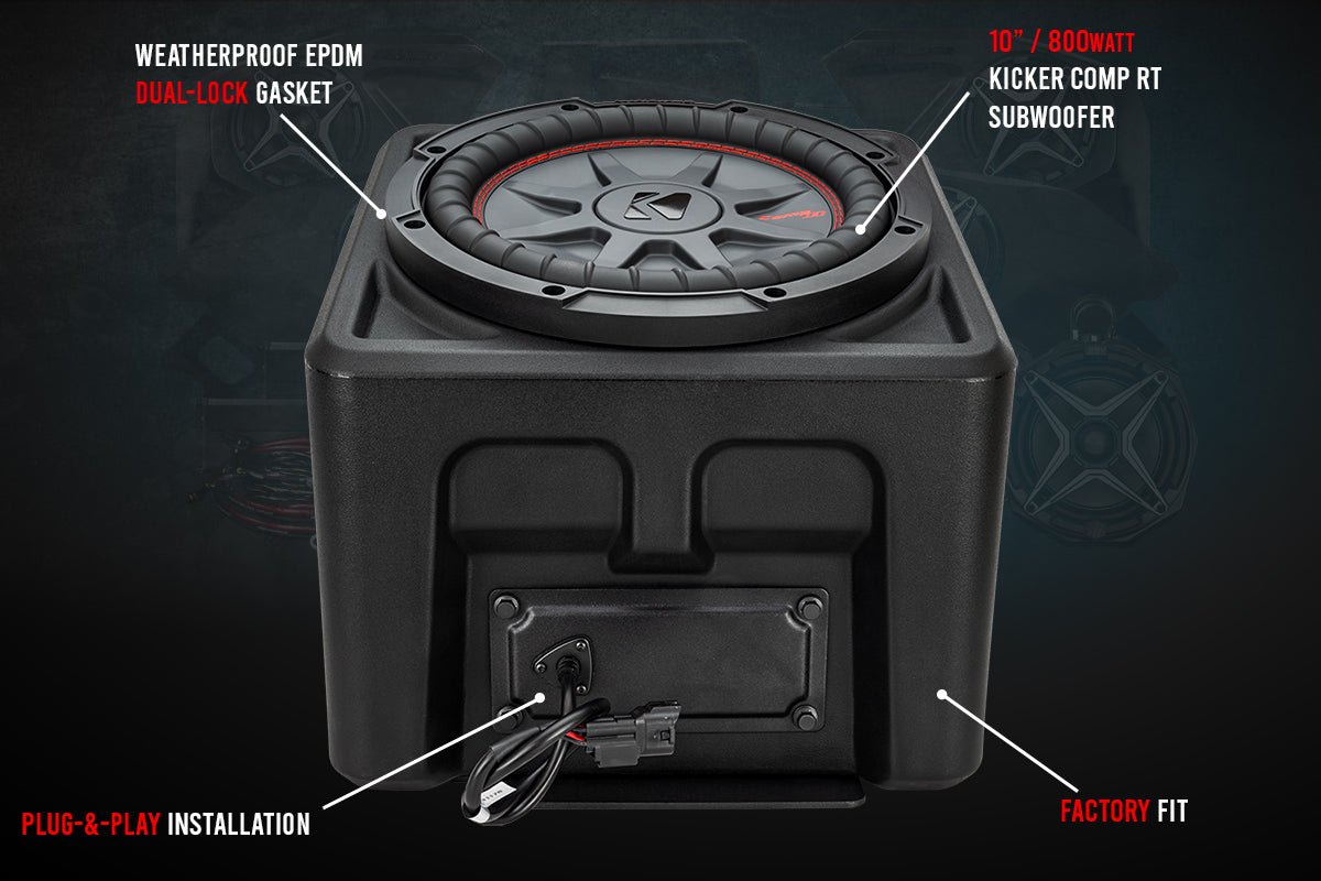 SSV Works 10" Subwoofer For Ride-Command for 2018+ Polaris Ranger XP 1000