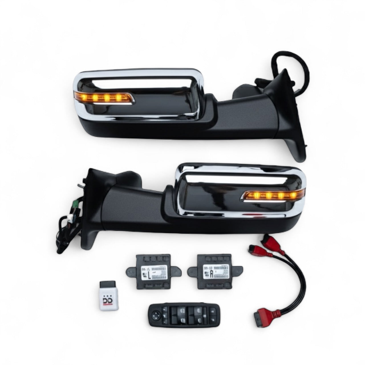 2023–2024 Genuine Ram 2500/3500/4500/5500 Power Folding Tow Mirrors Kit | Plug & Play