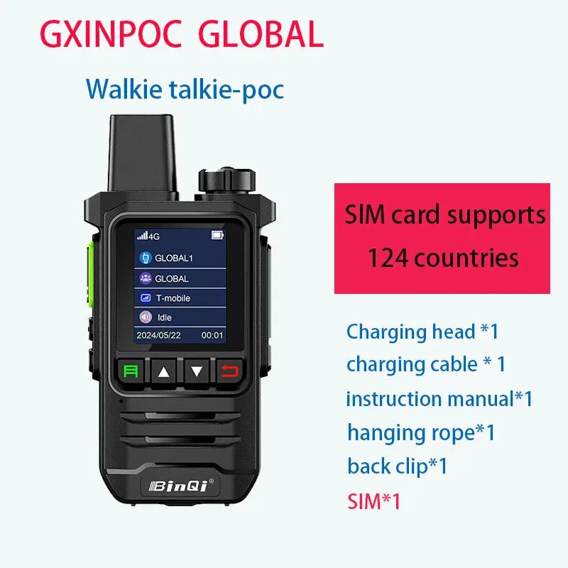 BINQI-K6 4G POC Walkie Talkie - 5000km Global Range