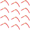 San Juan Double Bead Power Worm Red V-Rib - 1 Dozen Nymph Flies Hook Size 10