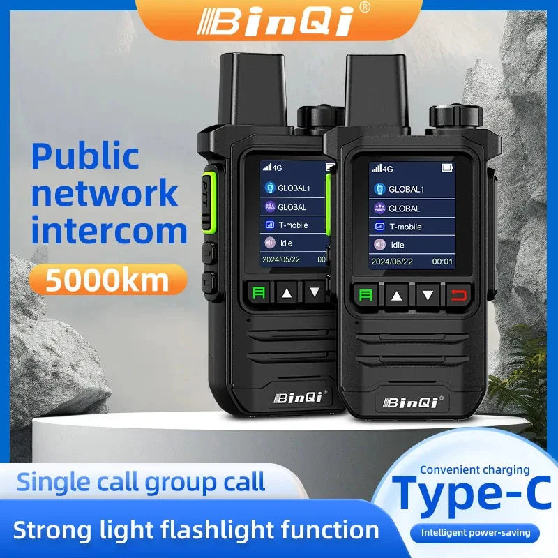BINQI-K6 4G POC Walkie Talkie - 5000km Global Range