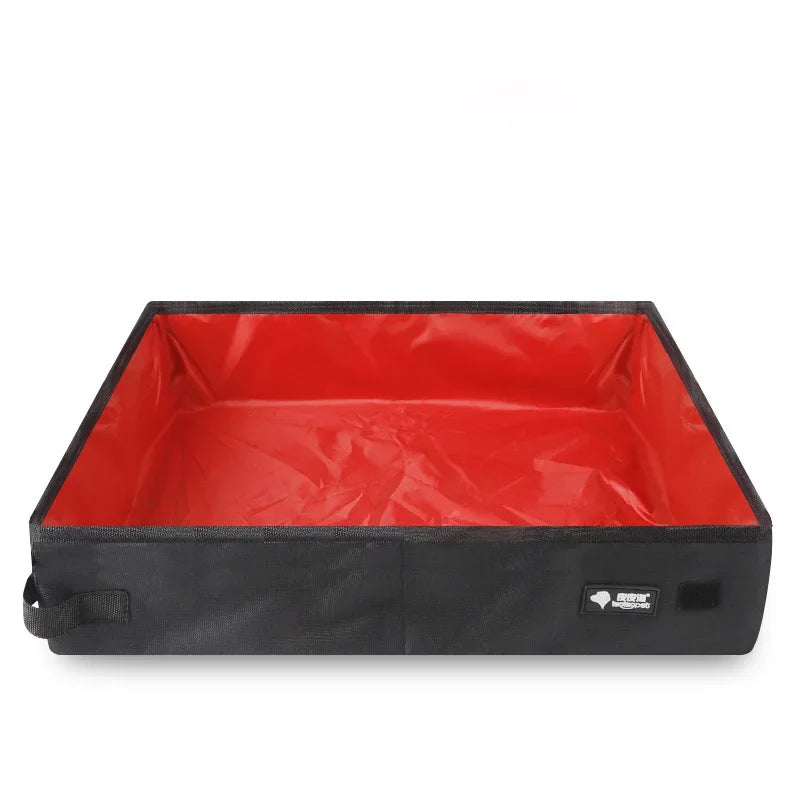Portable Folding Travel Pet Litter Box – Waterproof Outdoor Foldable Cat Litter Potty for Cats & Small Dogs