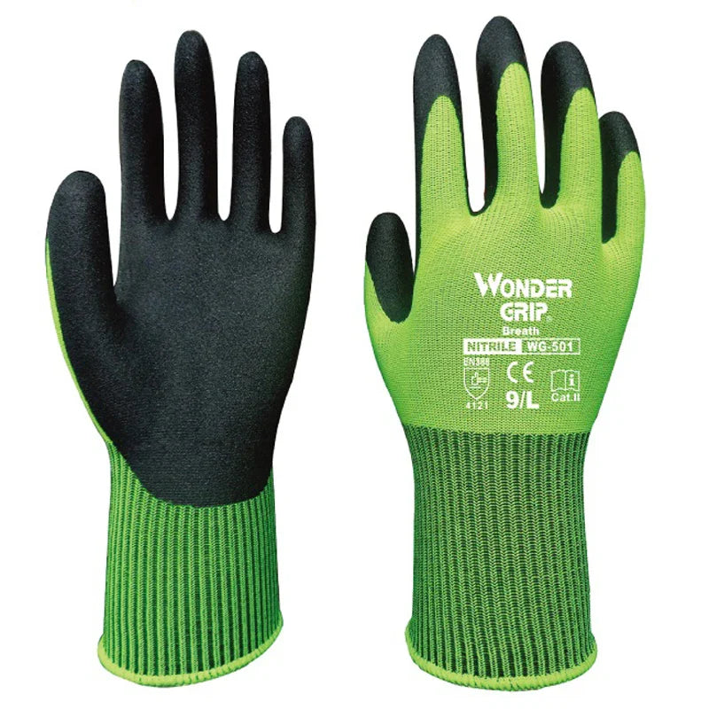 Grip and Go  Fluorescent Green Garden Gloves