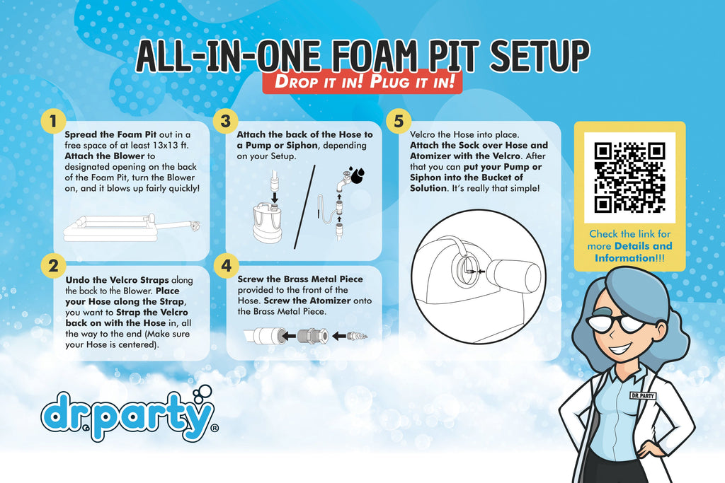 FOAM POWDER PACKS – 102 PACKS + All in one backyard foam pit