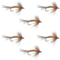 Orange Shakey Bealy Fall Soft Hackle Wet Fly - 6 Flies Hook Size 10