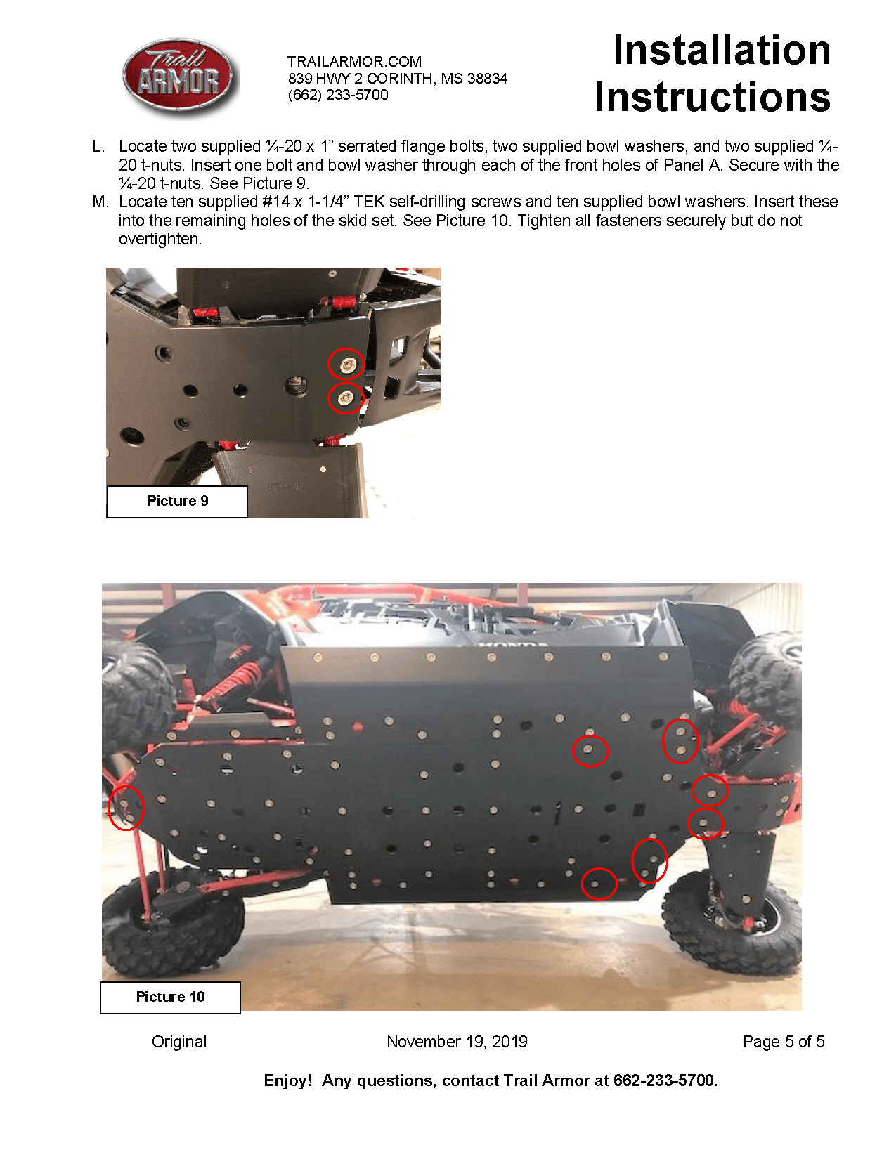 Trail Armor Full Skid Plate for Honda Talon 1000X-4
