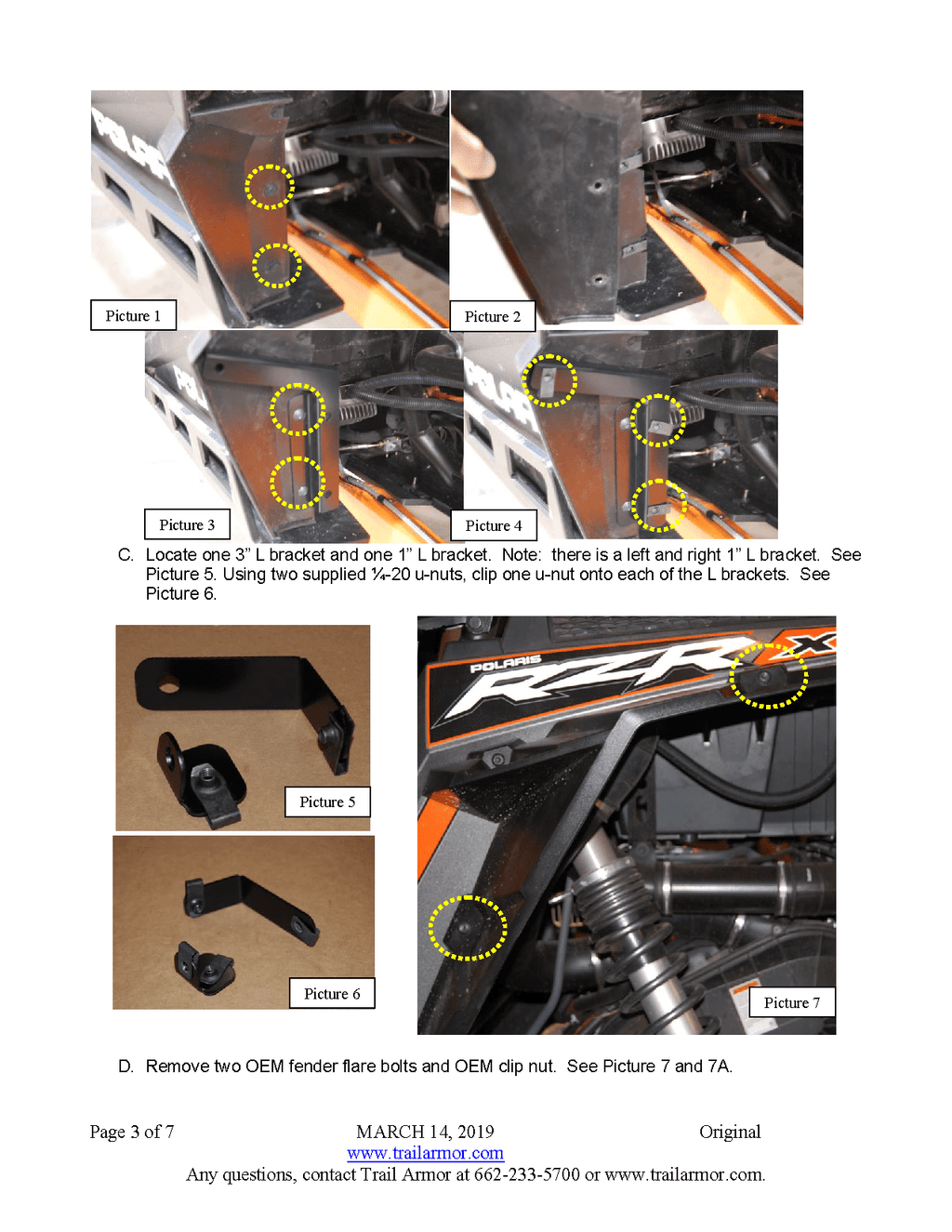 Trail Armor Super Wide Mud Flap Fender for 2019-23 Polaris RZR XP 1000 / Turbo / Turbo S