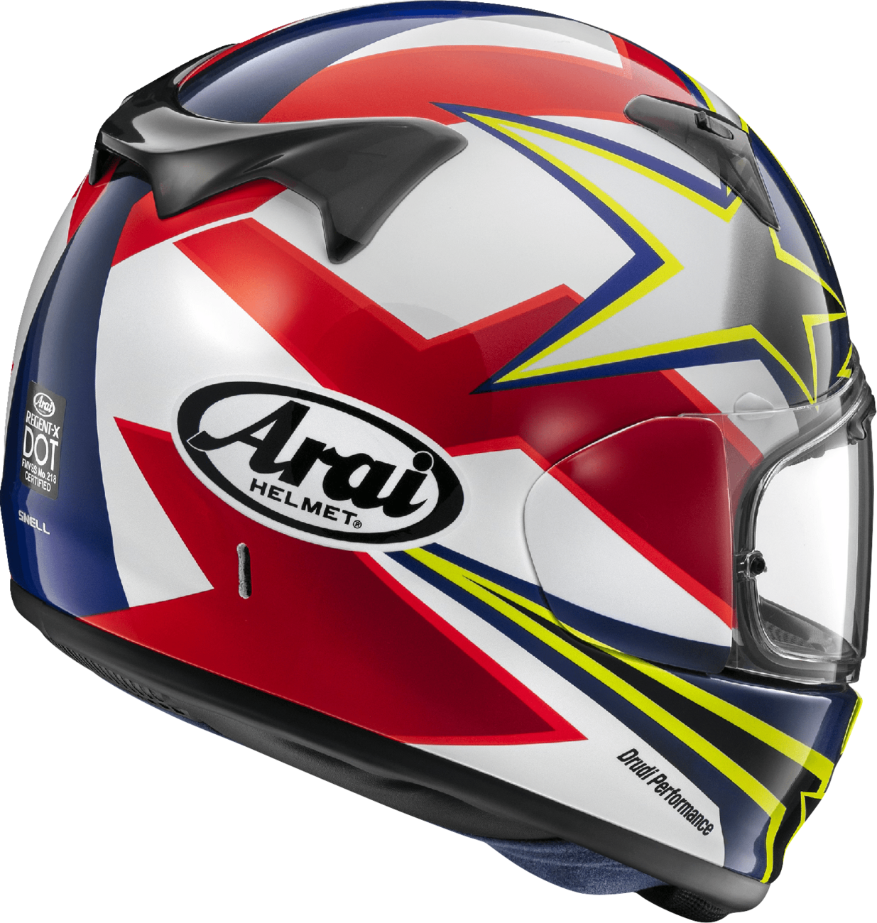 ARAI HELMETS, ARAI HELMETS Regent-X Helmet - Stars & Stripes - Yellow - XS 0101-17457