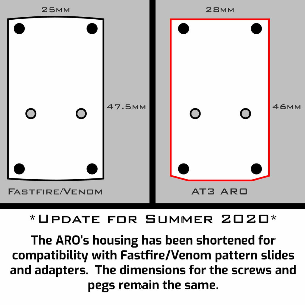 AT3 ARO Micro Red Dot Reflex Sight with Optional Riser
