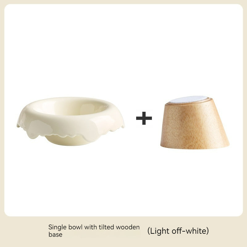 High Leg Ceramic Cat Food Bowl