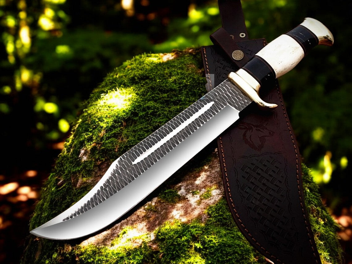 Crocodile Dundee Bowie – 16" D2 Forged Steel with Leather Sheath