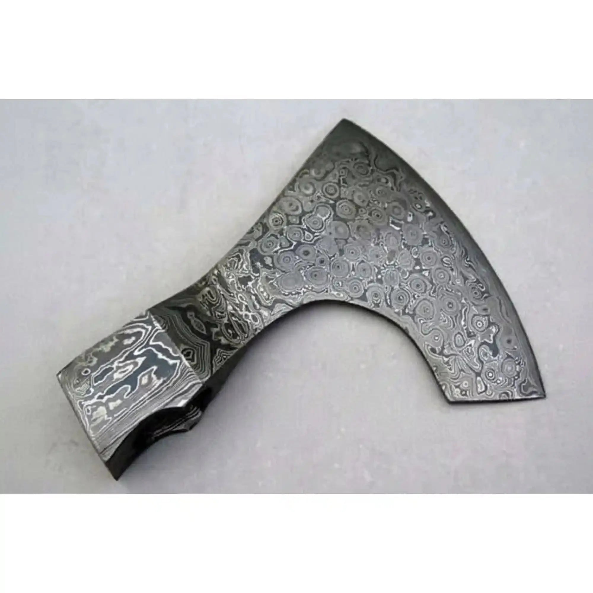 Custom Damascus Axe Head Blank – Handmade Pattern Welded Steel Viking Bearded Axe Blade for Handle Installation | JW SteelCrafts