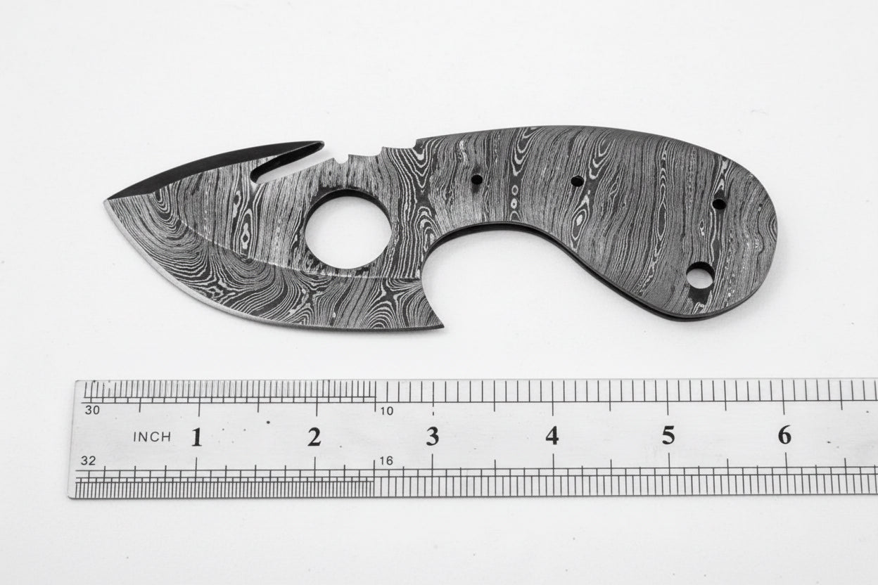 Custom Twist Damascus Steel Small Blank Blade for Skinning/ Hunting knife making Blank Blade