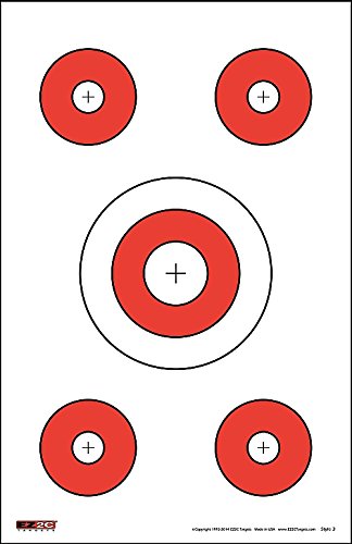 EZ2C Targets Style 3: Paper Shooting Targets 11"x17" USA Made
