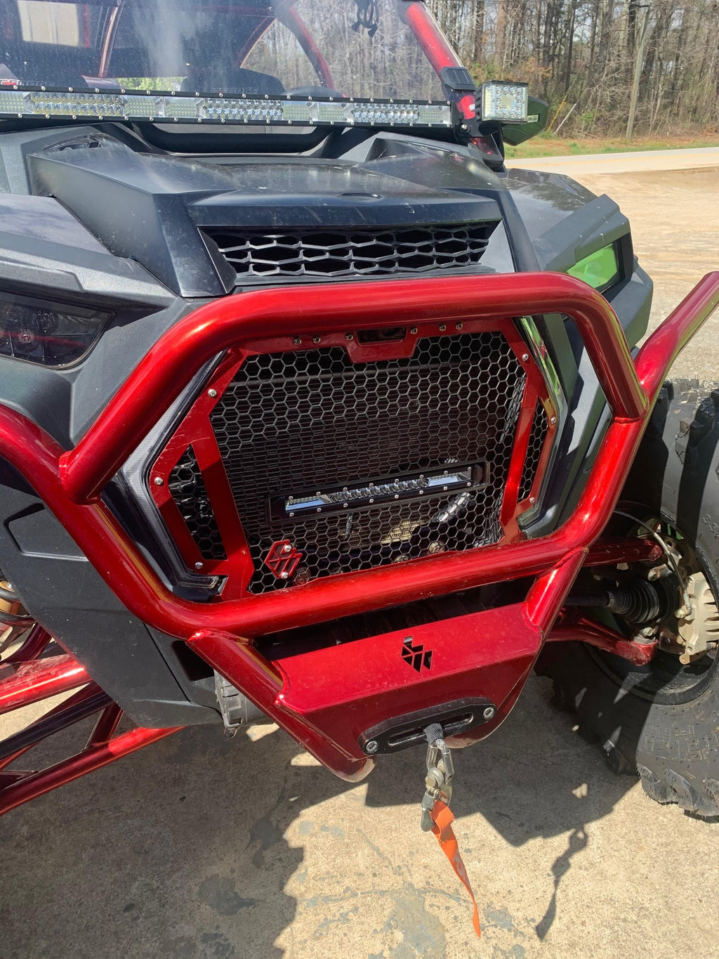 L&W Fab Custom Grill with Light Bar for RZR Turbo S / XP 1000 / Turbo