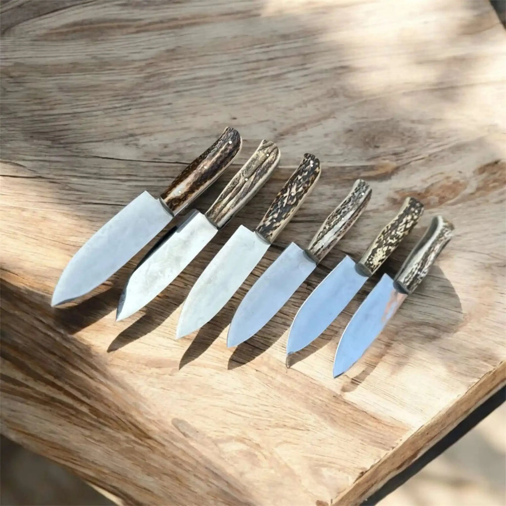 Handmade Chef Knife with Stag Antler Handle – High Carbon Steel Blade | JW SteelCrafts