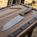 Handmade Damascus Kitchen Knife Set 7 Piece Chef Santoku Nakiri Cleaver Bread Fillet Boning and Paring Knives Rose Wood Handle Professional Cooking Set JW SteelCrafts
