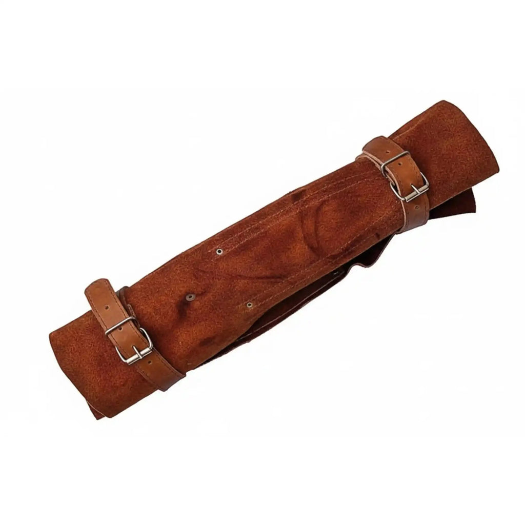 Handmade Damascus Kitchen Knife Set of 4 with Rosewood Handles, Chef Santoku Utility Cleaver Knives, Full Tang Twisted Pattern, Leather Roll and Sharpening Rod Included