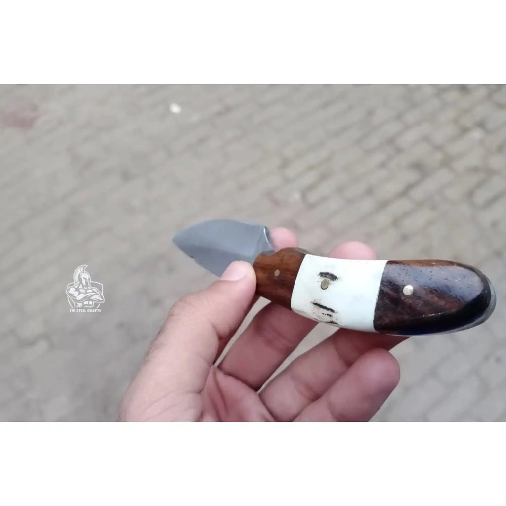 Handmade Skinner Knife Deer Horn Handle Fixed Blade Hunting Knife