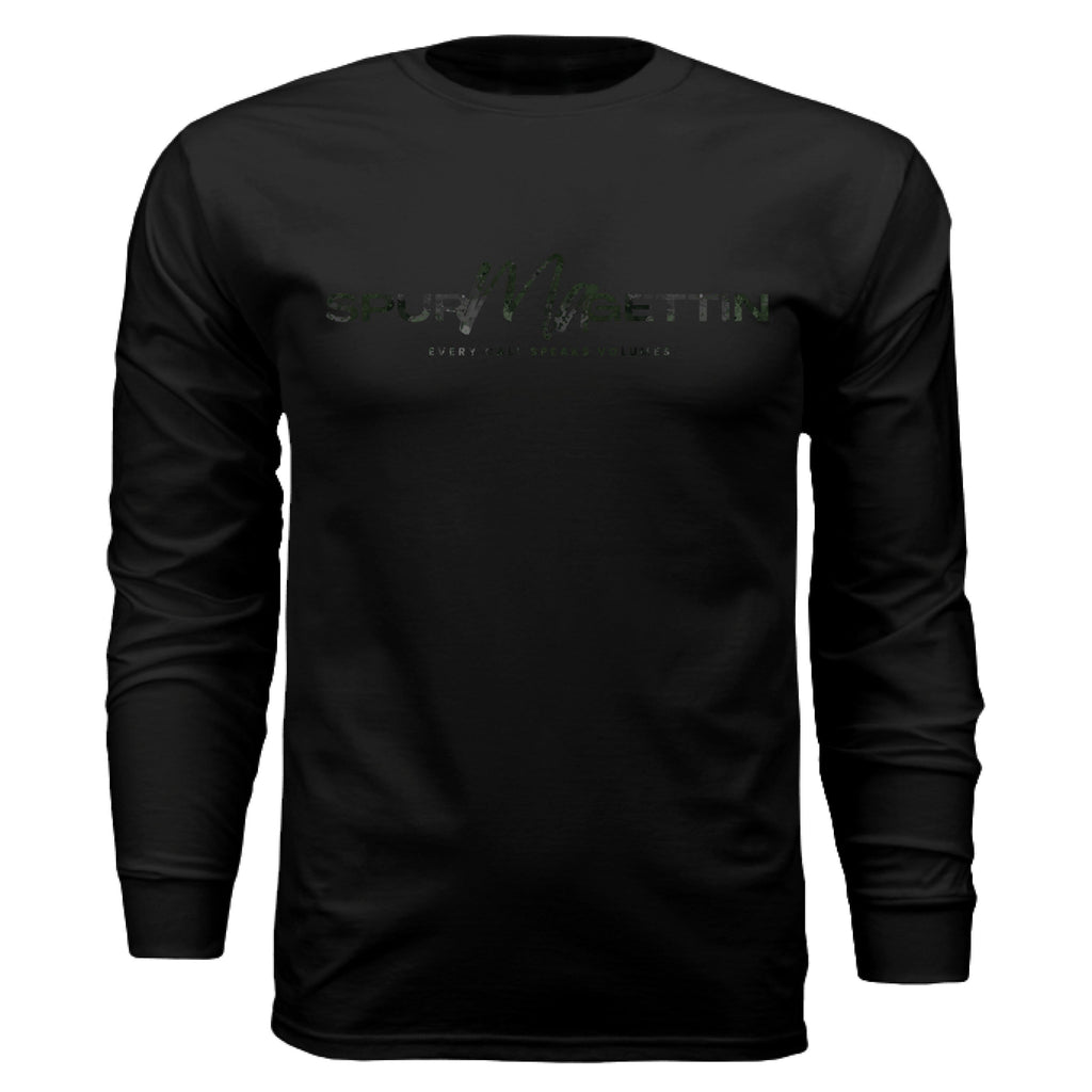 Verdant Splash Burst Camo Turkey Long Sleeve T-Shirt