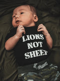 "LIONS NOT SHEEP" OG BABY ONESIE