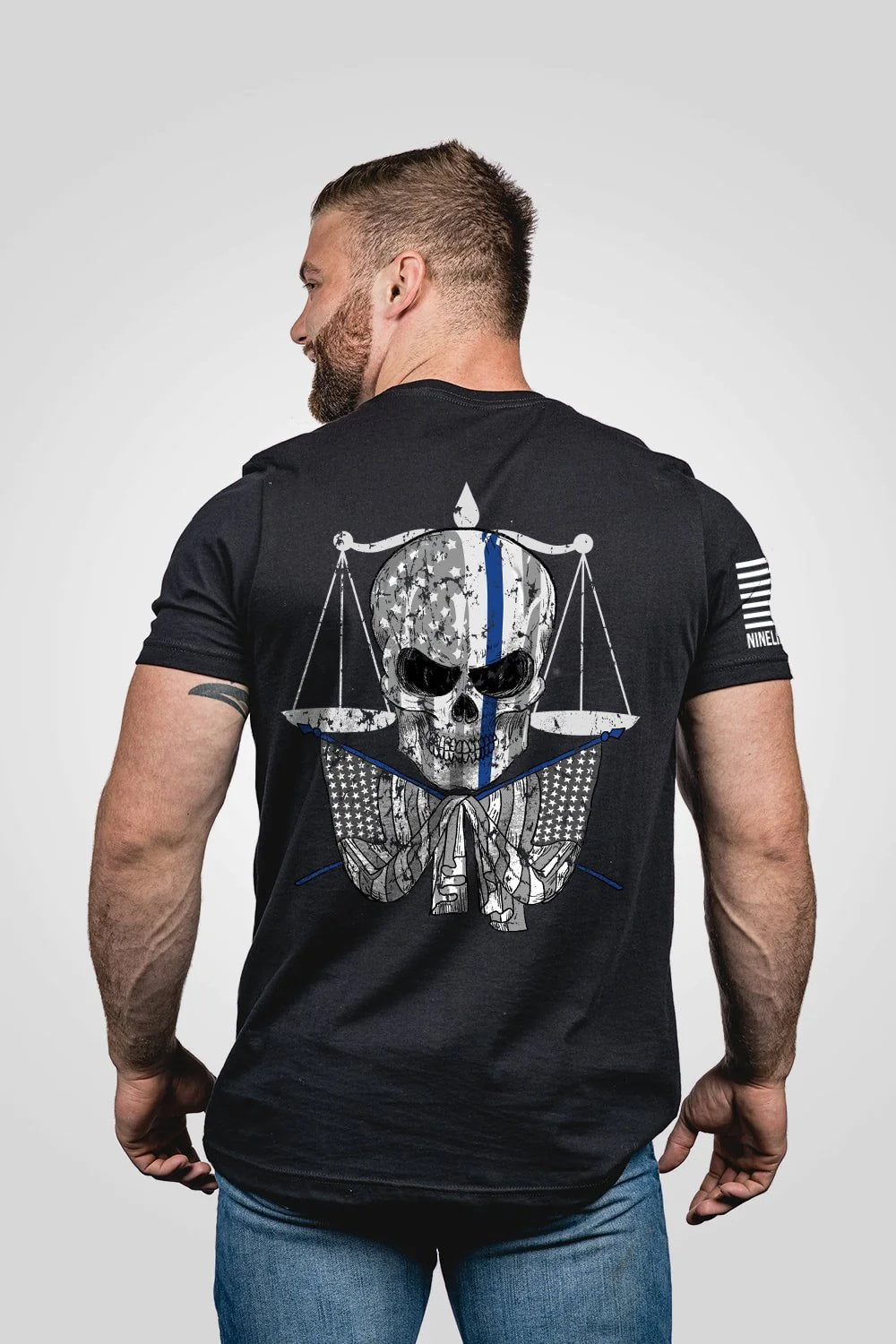 Nine Line Men’s T-Shirt - TBL-Skull
