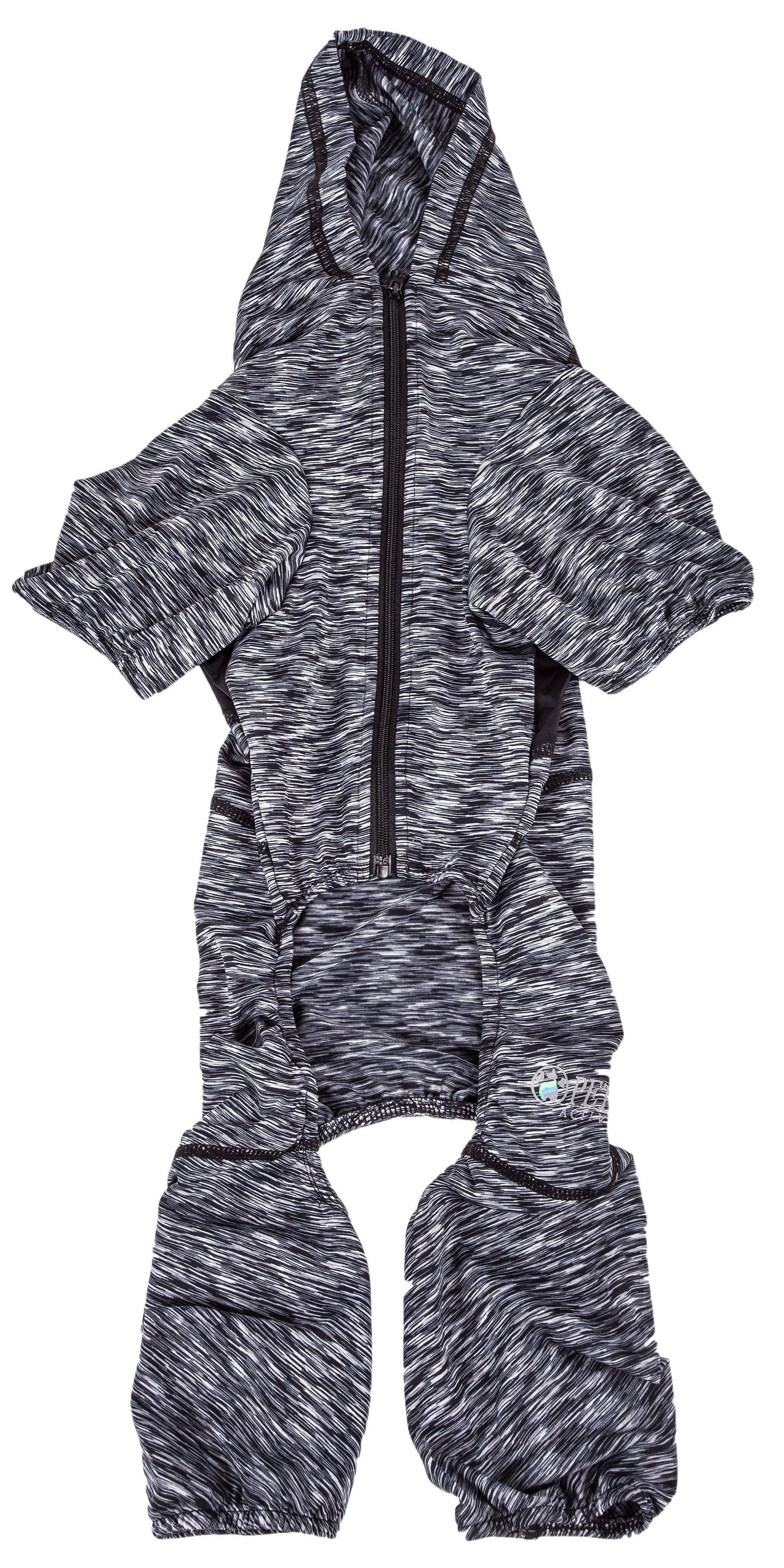 Pet Life ® Active 'Downward Dog' 4-Way-Stretch Fitness Yoga Dog Tracksuit Hoodie