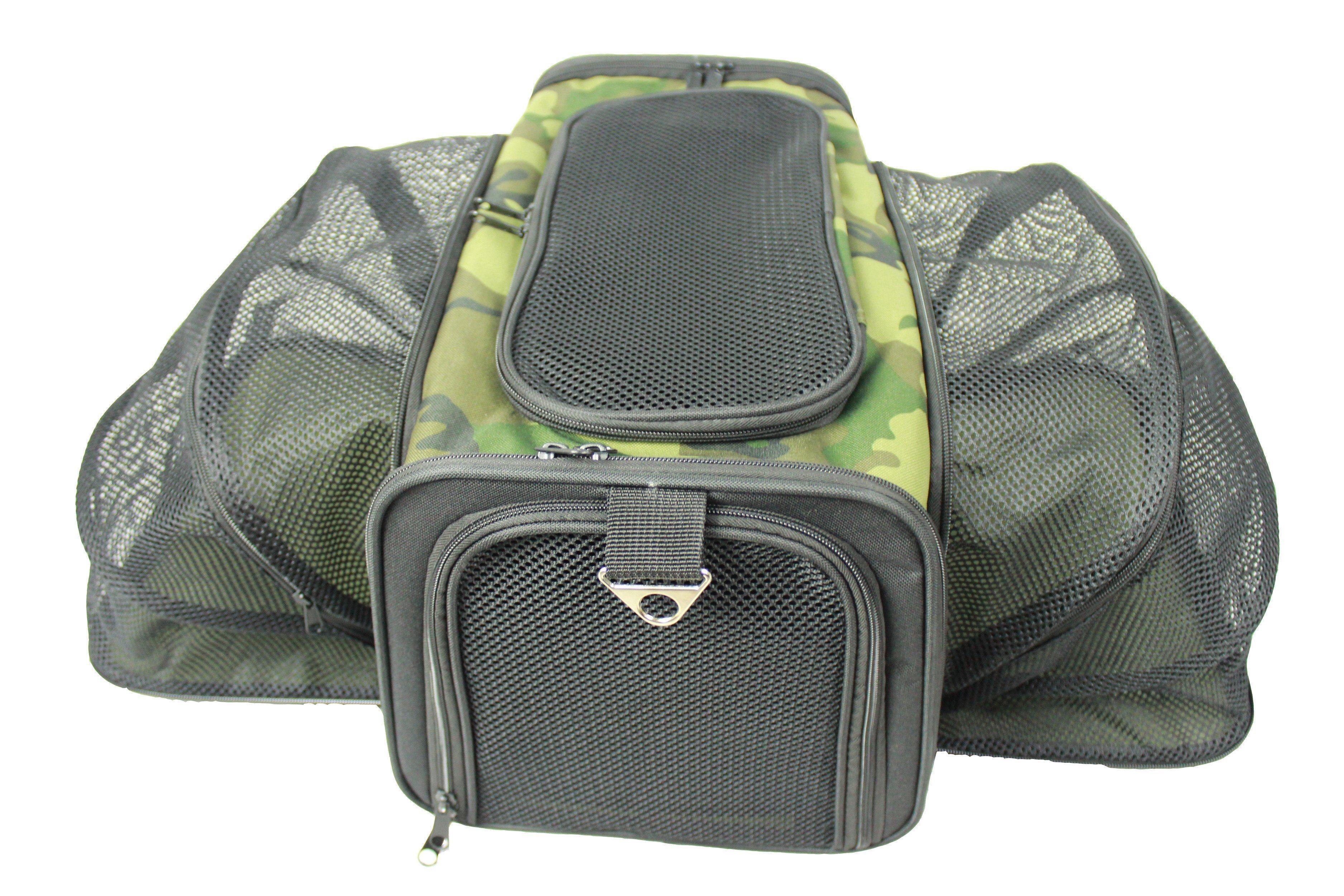 Pet Life ® 'Roomeo' Airline Approved Dual Expandable and Folding Collapsible Fashion Travel Pet Dog Carrier Crate